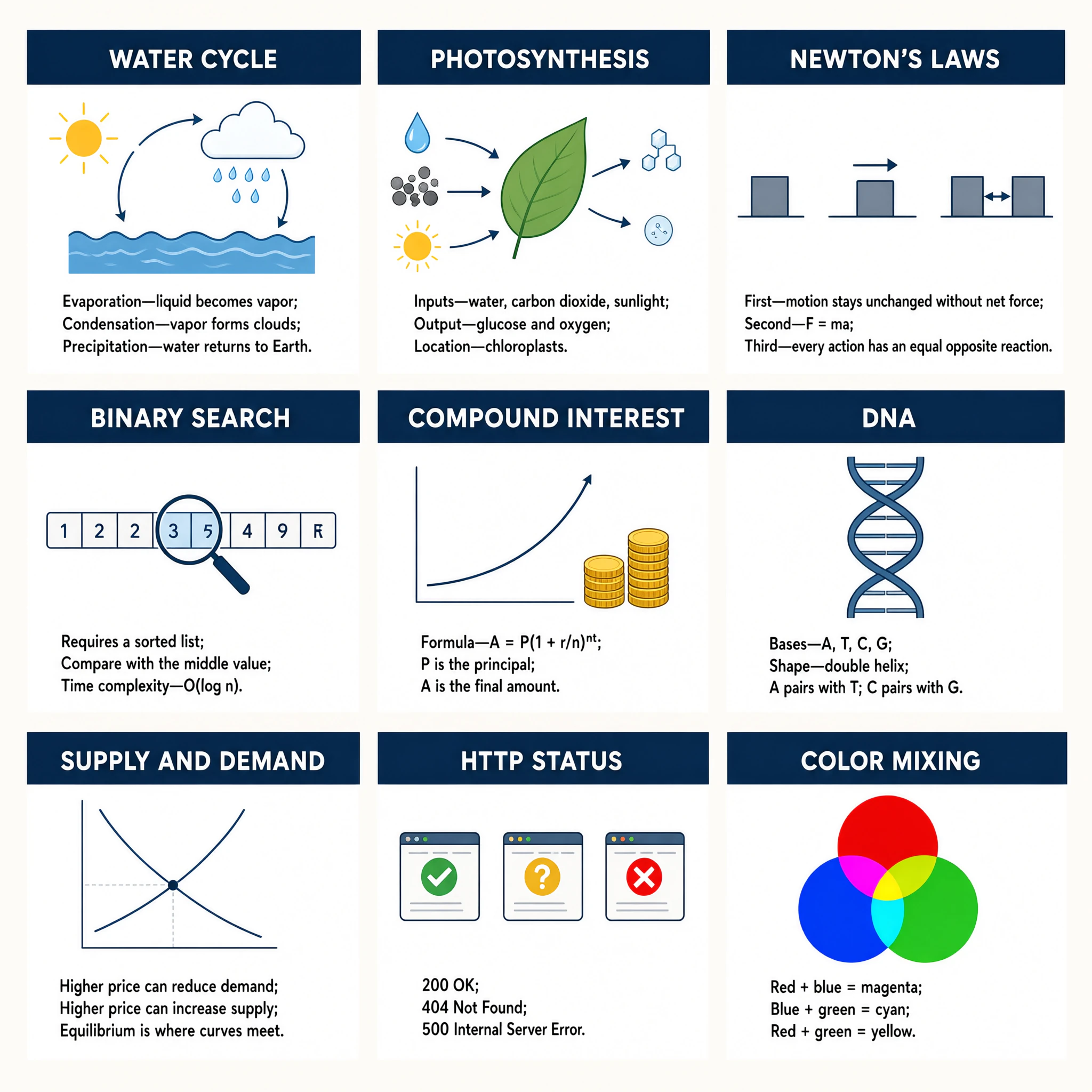 Qwen Image 3 output showing a nine-cell educational infographic